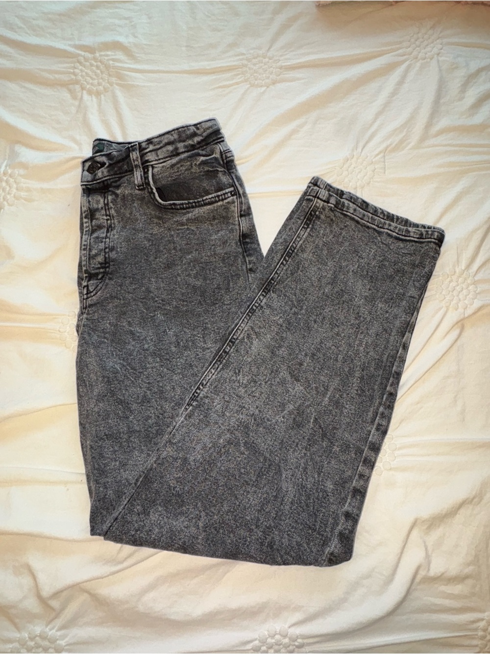 wild fable Washed Gray High-Rise Straight Jeans